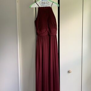 Cindy USA Bridesmaid's Dress, wine/burgundy color, chiffon unaltered